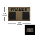 Parche moral táctico de Francia caqui con cierre de velcro para equipo de exterior - Parche Moral Reflectante Francia (M00027-7) / Caqui Negro