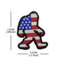 US Flag Bigfoot PVC Tactical Morale Patch Military Badge Hook and Loop Backpack Patch 7.5x5.5cm - Gorilla Flag (Red)