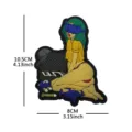 Tactical PVC Morale Patch Anime Girl Military Hook and Loop Army Badge Backpack Accessory - Eyepatch Swimsuit Girl (P00444-2) / Yellow