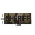 Parche táctico SHERIFF bordado insignia militar de camuflaje con velcro 4x10cm top - SHERIFF Reflectante / 10x4cm / Negro CP