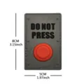 Parche moral táctico de PVC con advertencia Do Not Press, insignia duradera de 8x5 cm. - DO NOT PRESS (Gris y Rojo)