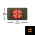 Parche táctico militar con diseño de trébol luminoso, insignia para mochila, 3x4cm. - M00433-3 Trébol de cuatro hojas luminoso (fondo verde naranja)