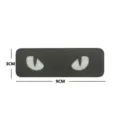 Parche táctico de ojos de gato luminoso, insignia bordada con velcro para mochila. - Ojo de Gato Reflectante / Verde Militar Luminoso