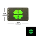 Parche táctico luminoso de trébol de cuatro hojas para mochila militar al aire libre - Parche de trébol de cuatro hojas luminoso (Verde sobre verde)