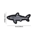 US Flag Shark PVC Tactical Morale Patch Shoe Charm Backpack Badge Military Accessory - Shark US Flag (Grey & White)