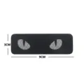 Parche táctico de ojo de gato luminoso insignia de velcro moral para mochila gorra - Ojo de Gato Reflectante / Negro Blanco Espejo
