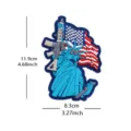 Tactical PVC Morale Patch Statue of Liberty US Flag Design Hook and Loop 11.9x8.3cm - Tactical Goddess Statue (Blue)