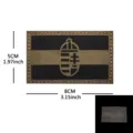 Parche tactico militar reflectante IR de color kaki con cierre de velcro para equipo. - Parche Moral Reflectante Hungría (M00208-2)