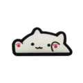 Bonito parche moral de gato meme 3D PVC con velcro insignia tactica para mochila gorra. - Gato de rendición blanco