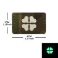 Parche táctico luminoso de trébol de cuatro hojas para mochila militar de campaña. - M00433-7 Trébol de cuatro hojas luminoso (Base de camuflaje CP con blanco)