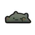 Divertido gato meme 3D PVC parche moral, insignia táctica de velcro para mochila y chaqueta. - Gato de rendición gris