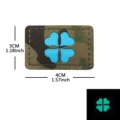 Parche moral táctico fosforescente de trébol de cuatro hojas para mochila MOLLE de exterior. - M00433-8 Trébol de cuatro hojas luminoso (Base de camuflaje CP con azul)