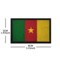 Cameroon flag embroidered patch tactical military morale badge hook and loop applique - V90602-1 Cameroon (Black Border)