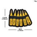 Parche moral táctico de PVC con diseño de bala insignia táctica para mochila escolar - Cargador de Balas de PVC (Seis Balas Irregulares)