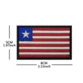Liberia national flag embroidered patch tactical military hook and loop badge 8x5cm - V90604-1 Liberia