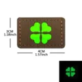 Parche táctico luminoso de trébol de cuatro hojas para mochilas y equipamiento militar. - Parche de trébol de cuatro hojas luminoso (lodo/verde)