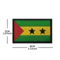 Sao Tome and Principe national flag embroidered patch velcro tactical badge size 5x8cm - V90606-1 Sao Tome and Principe