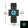 Parche MOLLE táctico luminoso de trébol de cuatro hojas para insignia de mochila militar - M00434-1 Hebilla luminosa trébol de cuatro hojas (verde/azul)