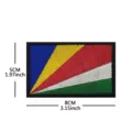 Seychelles Flag Embroidered Patch Hook And Loop Tactical Badge Outdoor Bag Applique - V90607-1 Seychelles Flag Patch