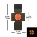Parche táctico luminoso de trébol de cuatro hojas insignia MOLLE para mochila - M00434-2 Hebilla luminosa trébol de cuatro hojas (verde/naranja)