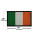 Irish flag embroidered patch tactical hook and loop badge 5x8cm military morale patch - V90611-1 Ivory Coast