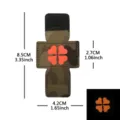 Parche moral táctico de trébol de cuatro hojas luminoso insignia de mochila MOLLE variante. - M00434-8 Trébol de cuatro hojas luminoso (base CP naranja)