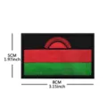Malawi national flag embroidered patch, tactical hook and loop badge, 5x8cm outdoor patch. - V90613-1 Malawi