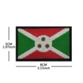 Embroidered Burundi flag morale patch tactical hook and loop military badge appliques - V90614-1 Burundi