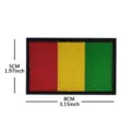 Guinea national flag embroidery patch tactical military badge with hook and loop fastener. - V90616-1 Guinea