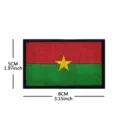 Burkina Faso national flag embroidered tactical patch hook and loop military badge 8x5cm - V90617-1 Burkina Faso