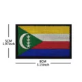 Comoros national flag embroidered patch tactical military hook and loop badge 8x5cm - V90618-1 Comoros