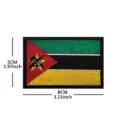 Mozambique National Flag Embroidered Patch Tactical Military Hook and Loop Badge 8x5cm - V90619-1 Mozambique