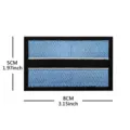 Embroidered Botswana flag patch with hook loop backing, 8x5cm tactical morale emblem. - Botswana Flag Patch (Black Border)