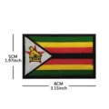 Zimbabwe national flag embroidered patch hook and loop tactical military badge applique. - Zimbabwe Flag Patch