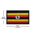 Uganda National Flag Embroidered Patch Tactical Hook and Loop Badge for Outdoor Backpack - Uganda Flag Patch