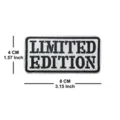 Limited Edition Embroidered Patch Tactical Velcro Badge Black White Clothing Accessory 8x4cm - White and Black