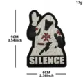 PVC Crusader Knight Morale Patch 3D Tactical Army Badge with Hook and Loop Backing - Templar Knight (Silent Knight)