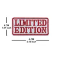 Limited Edition embroidered patch tactical morale badge for outdoor backpack apparel - White Red