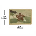 Tactical military morale patch with embroidered Hong Kong bauhinia flower design style - Hong Kong CP Brown