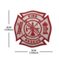 Embroidered fire rescue patch for tactical vests, outdoor apparel decorative badge. - Fire Rescue Style (Red White) / Red White