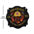 UK fire rescue embroidered tactical patch, durable cloth badge for outdoor vests and uniforms. - Fire Rescue Style (Black Yellow) / Black Yellow