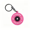 Llavero de disco de barra de fitness de PVC rosa colgante de bolsa de deporte regalo - Disco de Barra Rosa