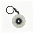 Llavero de disco de barra de goma suave PVC colgante de bolso de fitness metal - Disco de Barra Transparente