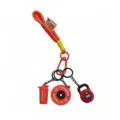 PVC Fitness Llavero Mochila Colgante Barra Kettlebell Shaker Botella Deporte Accesorio - Kettlebell y Botella Naranja
