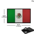 Bandera de México parche de goma PVC 3D táctico militar emblema con gancho y bucle - P00313-2 México de PVC (Pájaro colorido)