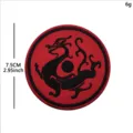 Κεντημένο σήμα κινεζικός δράκος τακτικό patch velcro αξεσουάρ για ρούχα και στολές - Σημαία Δράκου Han (Στρογγυλή) / 7.5cm