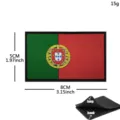 Bandera de Portugal parche táctico PVC 3D insignia de goma velcro 8x5cm accesorio de mochila - P90012-1 Portugal de PVC (Rojo y verde)
