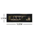 Military tactical embroidered patch with RANGER text, durable morale badge for apparel and gear. - Mini RANGER Patch / CP Black