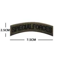 Military tactical embroidered patch with hook and loop backing, special forces design badge. - SPECIAL FORCES Curved Patch / Army Green