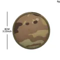 Round tactical camouflage patch hook and loop embroidered badge 8cm 3.15inch military morale - Round Blank DIY (8cm) / 8cm / CP Camouflage